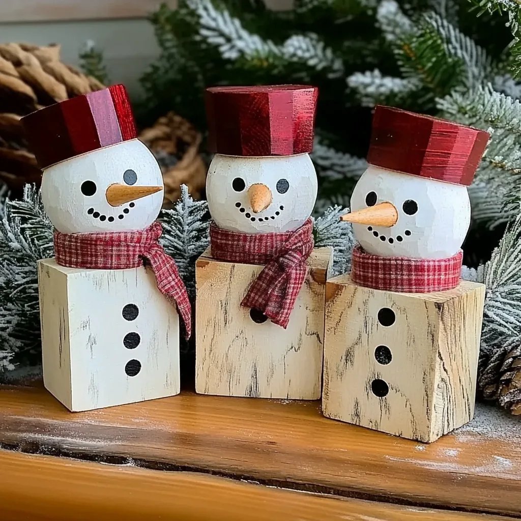 DIY Rustic Wooden Snowman Ornaments: A Step-by-Step Guide