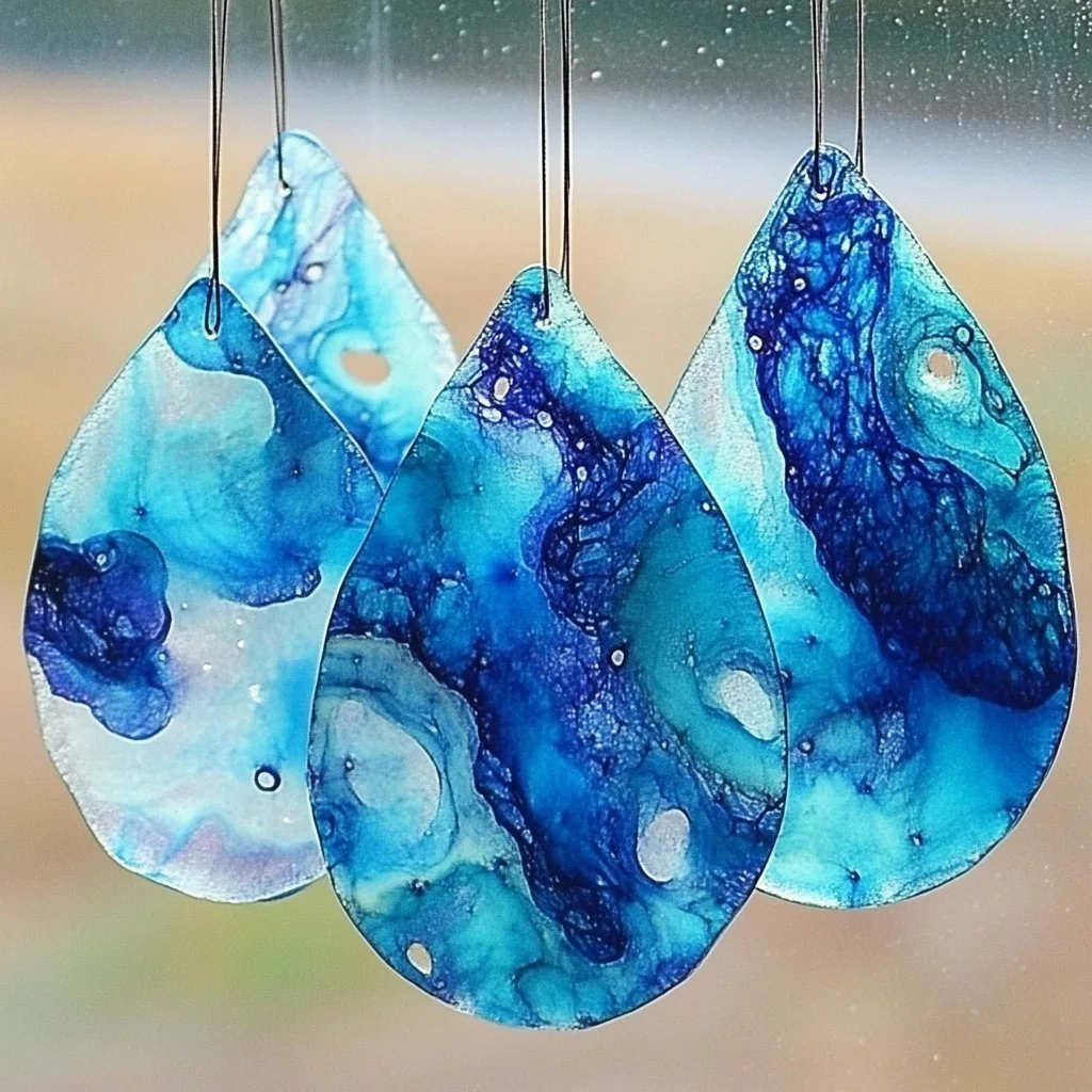 Crafting Beauty: How to Make Blue Crayon Raindrop Suncatchers