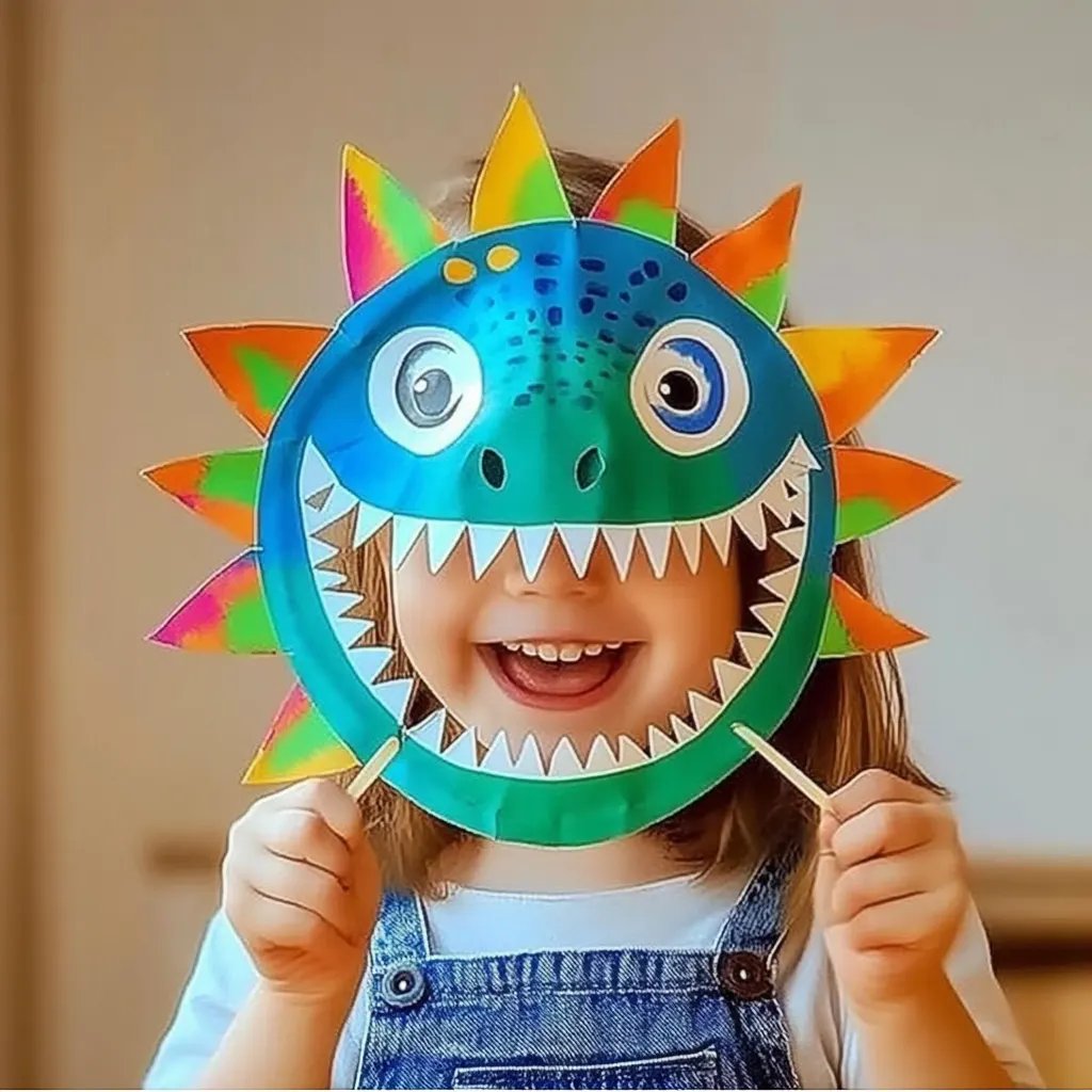 **DIY Paper Plate Dinosaur Mask: Unleash Your Inner Paleontologist!**